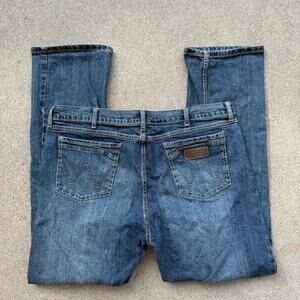 Wrangler Retro Slim Fit Layton Boot Cut Blue Jeans 10WLT77LY 42x36